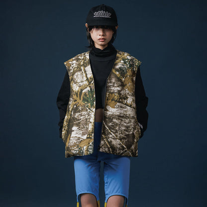 NON TOKYO REVERSIBLE MULTI POCKET VEST ノントーキョー リバーシブルマルチポケットベスト NON-25A-0915【レディース ベスト リバーシブル 迷彩 ポケット付き 25FW】