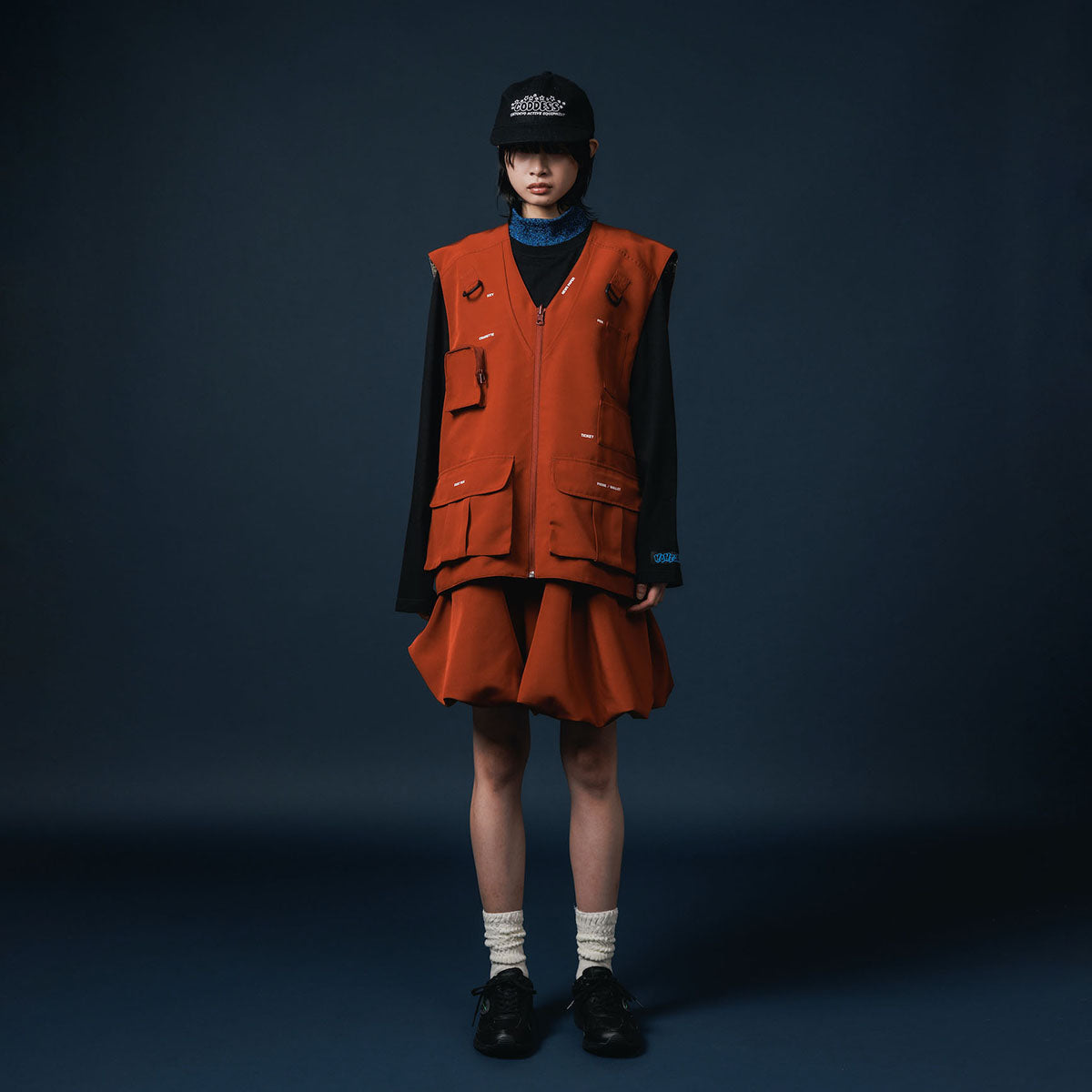NON TOKYO REVERSIBLE MULTI POCKET VEST ノントーキョー リバーシブルマルチポケットベスト NON-25A-0915【レディース ベスト リバーシブル 迷彩 ポケット付き 25FW】