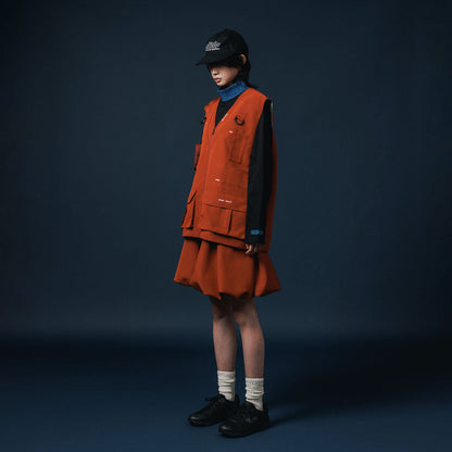 NON TOKYO REVERSIBLE MULTI POCKET VEST ノントーキョー リバーシブルマルチポケットベスト NON-25A-0915【レディース ベスト リバーシブル 迷彩 ポケット付き 25FW】