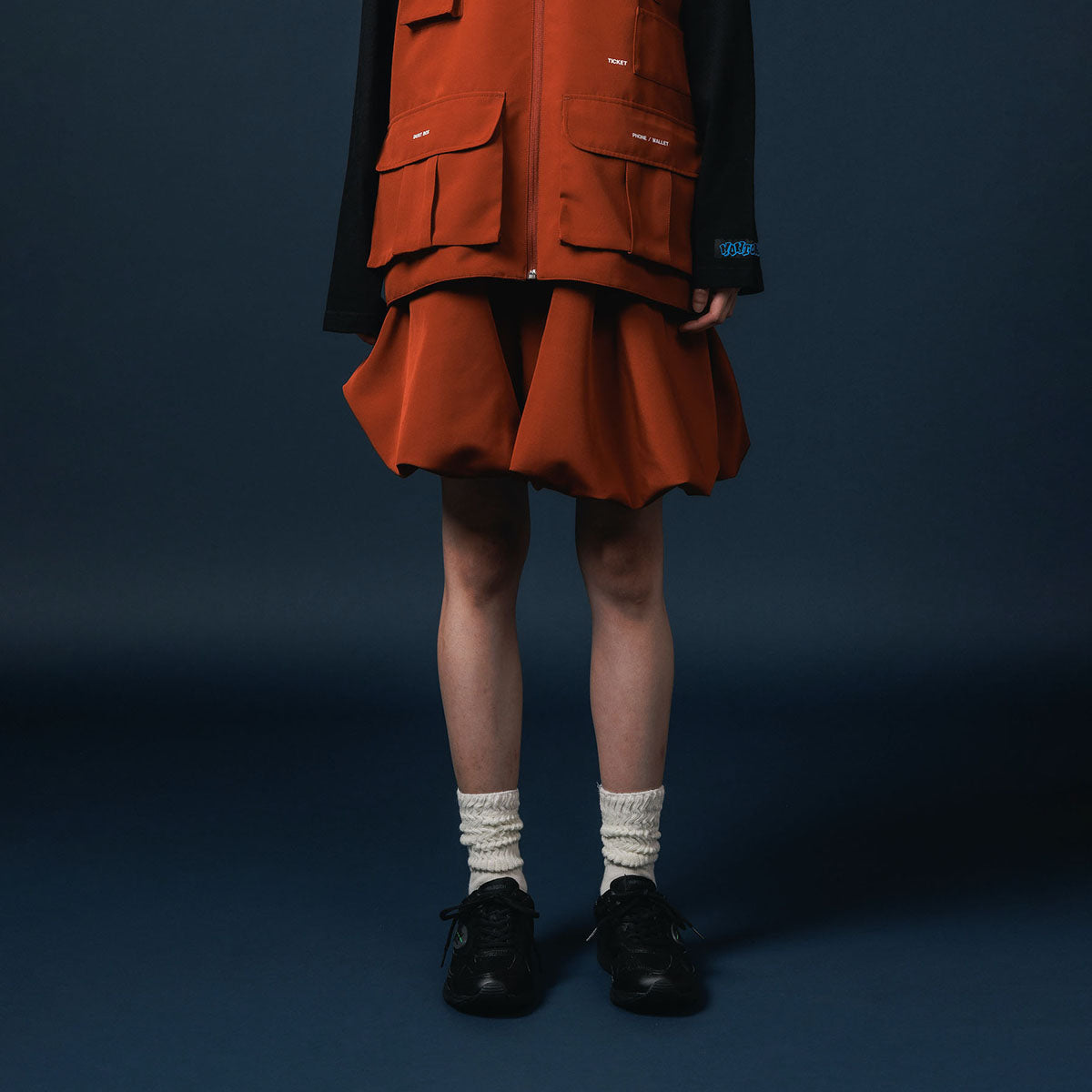 NON TOKYO BALLOON MINI SKIRT ノントーキョー バルーンミニスカート NON-25A-0916【レディース バルーンシルエット アジャスター付き 軽量ナイロン ポケット付き 25FW】