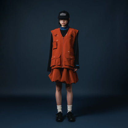 NON TOKYO BALLOON MINI SKIRT ノントーキョー バルーンミニスカート NON-25A-0916【レディース バルーンシルエット アジャスター付き 軽量ナイロン ポケット付き 25FW】