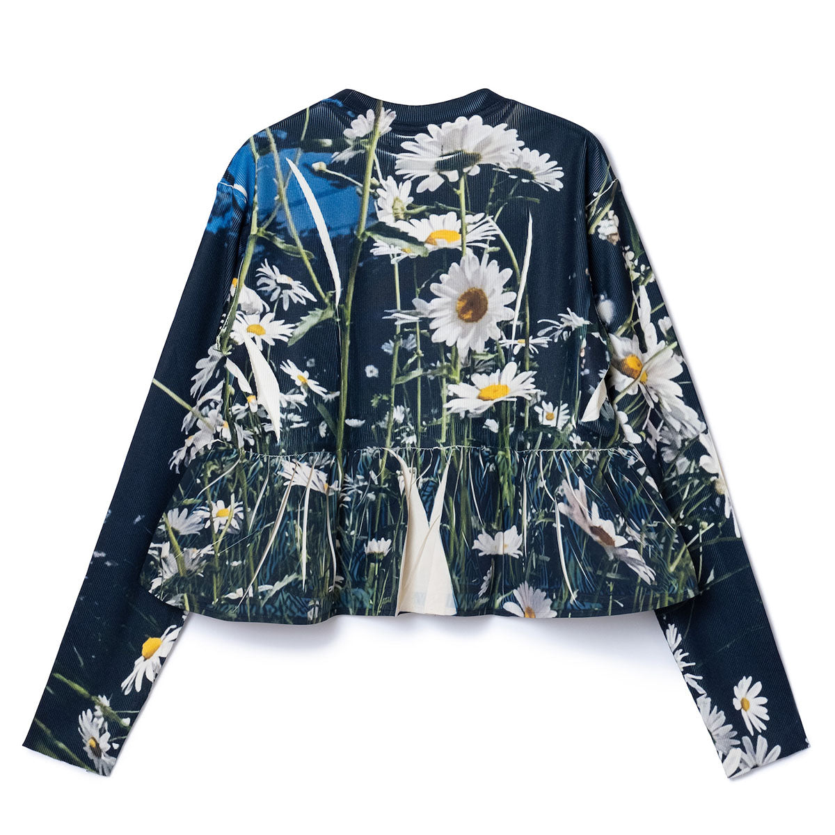 NON TOKYO DIRECT PRINT RIB GATHER C/S ノントーキョー ダイレクトプリントリブギャザーカットソー NON-25A-0919【レディース ストレッチ性 ポリエステル素材 イージーケア 転写フォトプリント 25FW】