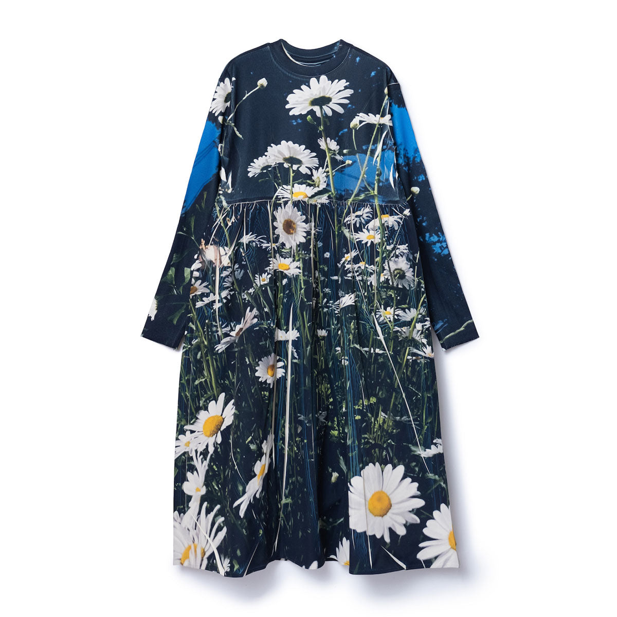 NON TOKYO DIRECT PRINT RIB GATHER O/P ノントーキョー ダイレクトプリントリブギャザーワンピース NON-25A-0920【レディース ストレッチ性 ポリエステル素材 イージーケア 転写フォトプリント 25FW】