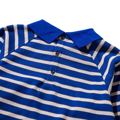 NON TOKYO BORDER POLO SHIRT  ノントーキョー ボーダーポロシャツ NON-25A-0928【レディース ボディスーツモチーフ プルオーバー 股止め付き ボーダー 25FW】