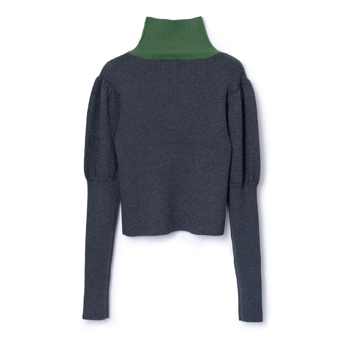 NON TOKYO PUFFSLEEVE KNIT ノントーキョー パフスリーブニット NON-25A-1013【レディース ハイネック バイカラー パフスリーブ 25FW】