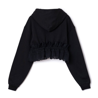 NON TOKYO HEM FRILL PARKER ノントーキョー ヘムフリルパーカー NON-25A-1022【レディース フーディ 吸汗性 伸縮性 肌触り 25FW】