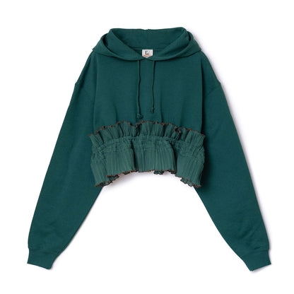 NON TOKYO HEM FRILL PARKER ノントーキョー ヘムフリルパーカー NON-25A-1022【レディース フーディ 吸汗性 伸縮性 肌触り 25FW】