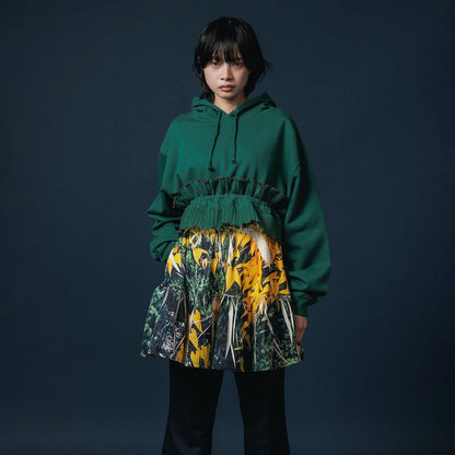 NON TOKYO HEM FRILL PARKER ノントーキョー ヘムフリルパーカー NON-25A-1022【レディース フーディ 吸汗性 伸縮性 肌触り 25FW】