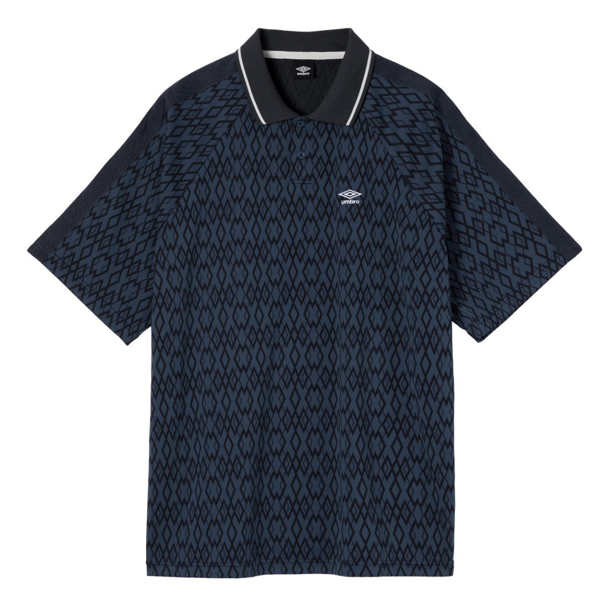 UMBRO [AWAY DAYS] Jacquard Short Sleeve Practice Shirt アンブロ アウェイデイズ ジャガード半袖プラクティスシャツ UF5FHT52M【メンズ プラクティスシャツ 半袖 ジャガード 消臭 快適 25FW】