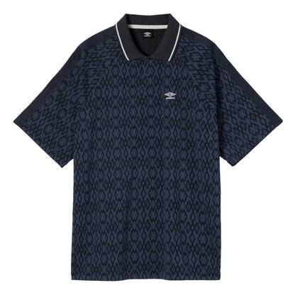 UMBRO [AWAY DAYS] Jacquard Short Sleeve Practice Shirt アンブロ アウェイデイズ ジャガード半袖プラクティスシャツ UF5FHT52M【メンズ プラクティスシャツ 半袖 ジャガード 消臭 快適 25FW】