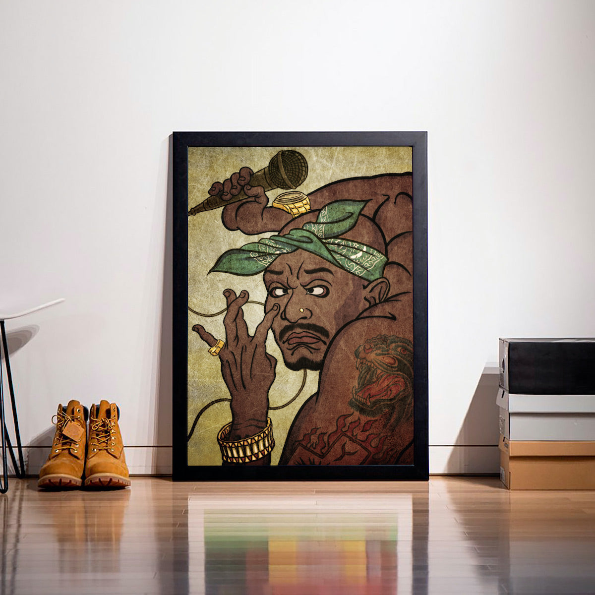 APPLEBUM “トゥパック” 浮世絵 A1 Poster アップルバム “トゥパック” ウキヨエ A1 ポスター KF2511001【メンズ ポスター HIPHOP 浮世絵 グラフィック アート インテリア 25FW】
