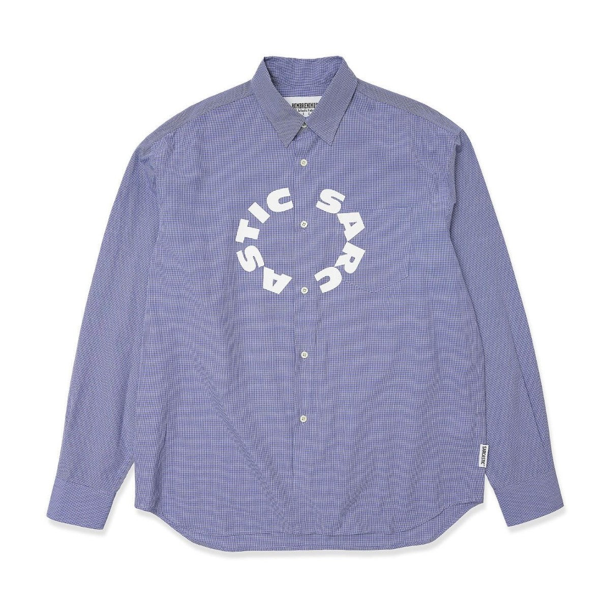 SARCASTIC Micro Gingham Circle Shirt サキャスティック マイクロ ギンガム サークル シャツ SAR252004【メンズ 長袖 シャツ ギンガム チェック ロゴ 25FW】