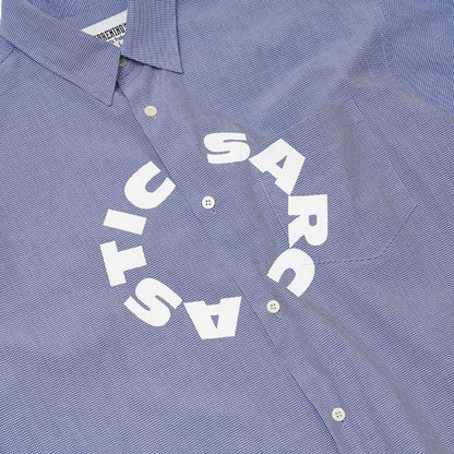 SARCASTIC Micro Gingham Circle Shirt サキャスティック マイクロ ギンガム サークル シャツ SAR252004【メンズ 長袖 シャツ ギンガム チェック ロゴ 25FW】