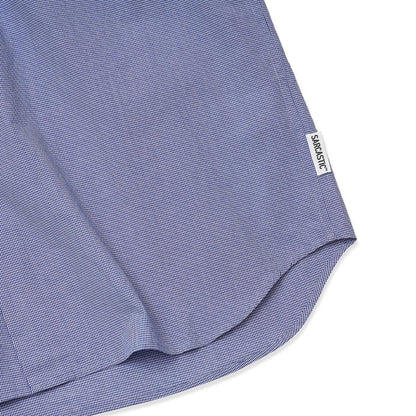 SARCASTIC Micro Gingham Circle Shirt サキャスティック マイクロ ギンガム サークル シャツ SAR252004【メンズ 長袖 シャツ ギンガム チェック ロゴ 25FW】