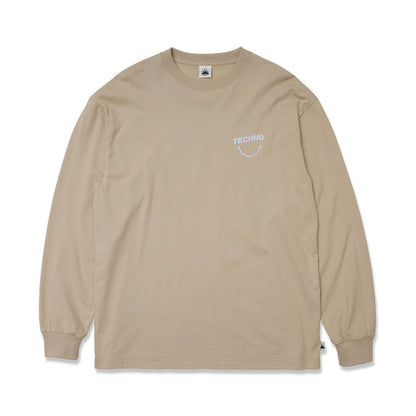 SARCASTIC Techno Smile Long Sleeve Tee サキャスティック テクノスマイル ロングスリーブ ティー SAR252010【メンズ 長袖Tシャツ シンプル オールシーズン 25FW】