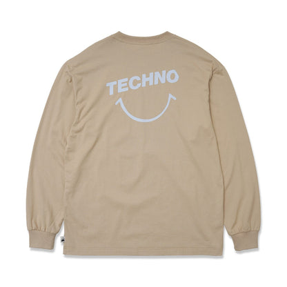SARCASTIC Techno Smile Long Sleeve Tee サキャスティック テクノスマイル ロングスリーブ ティー SAR252010【メンズ 長袖Tシャツ シンプル オールシーズン 25FW】