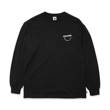 SARCASTIC Techno Smile Long Sleeve Tee サキャスティック テクノスマイル ロングスリーブ ティー SAR252010【メンズ 長袖Tシャツ シンプル オールシーズン 25FW】