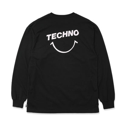 SARCASTIC Techno Smile Long Sleeve Tee サキャスティック テクノスマイル ロングスリーブ ティー SAR252010【メンズ 長袖Tシャツ シンプル オールシーズン 25FW】