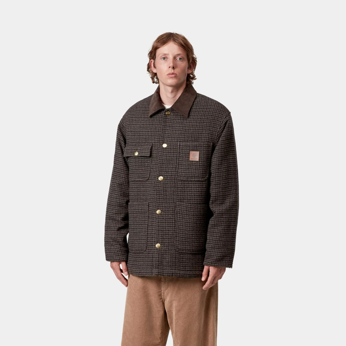 Carhartt WIP LOWIS CHORE COAT カーハートワークインプログレス ローウィス チョア コート I035344【メンズ ワークジャケット チョアコート 千鳥格子 コーデュロイ 保温性 アウター 25FW】