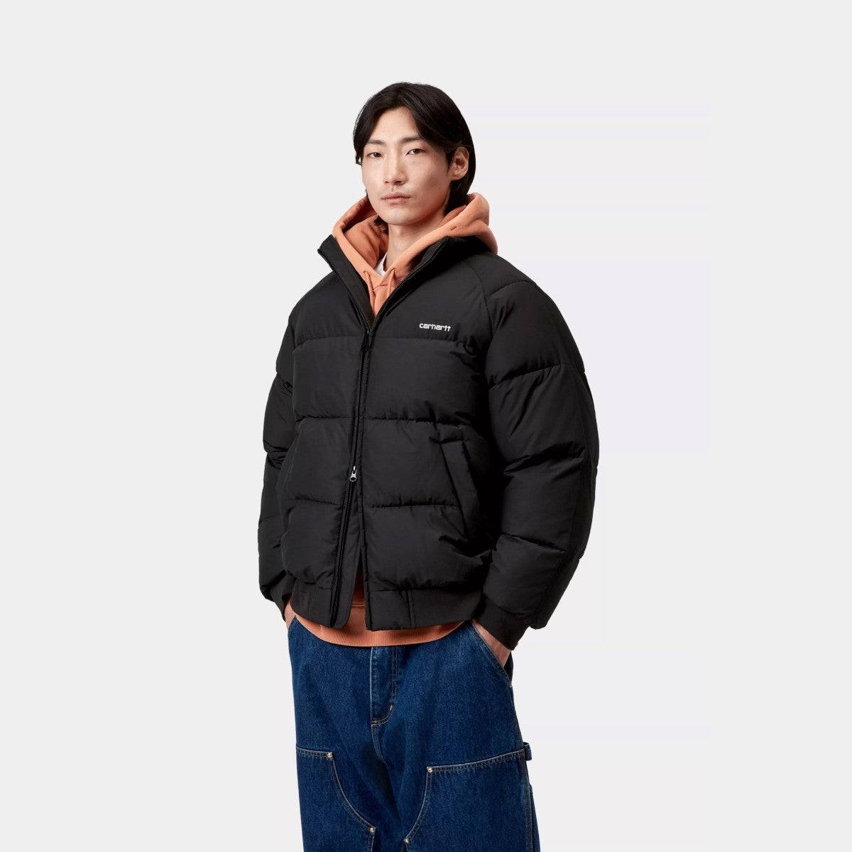 Carhartt WIP NEBRASKA JACKET カーハートワークインプログレス ネブラスカ ジャケット I035345【メンズ ジャケット 撥水 保温性 スクリプトロゴ 中綿 アウター 25FW】