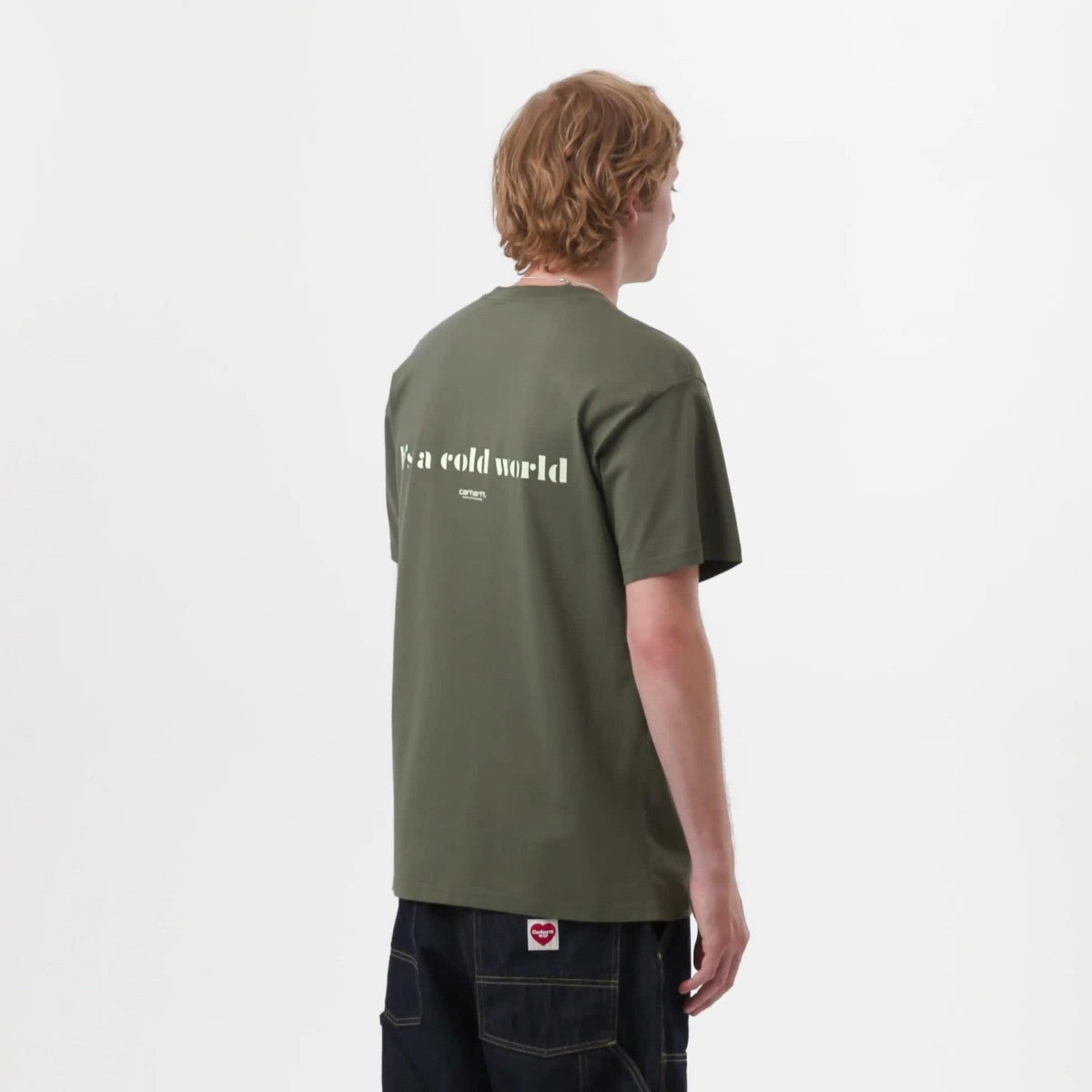 Carhartt WIP S/S COLD WORLD T-SHIRT カーハートワークインプログレス ショートスリーブ コールド ワールド Tシャツ I035431【メンズ Tシャツ 半袖 グラフィックプリント 25FW】