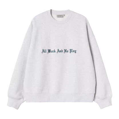 Carhartt WIP NO PLAY SWEATSHIRT カーハートワークインプログレス ノープレイ スウェットシャツ I035609【メンズ スウェットシャツ グラフィック 刺繍 裏起毛 カジュアル ルーズフィット 25FW】