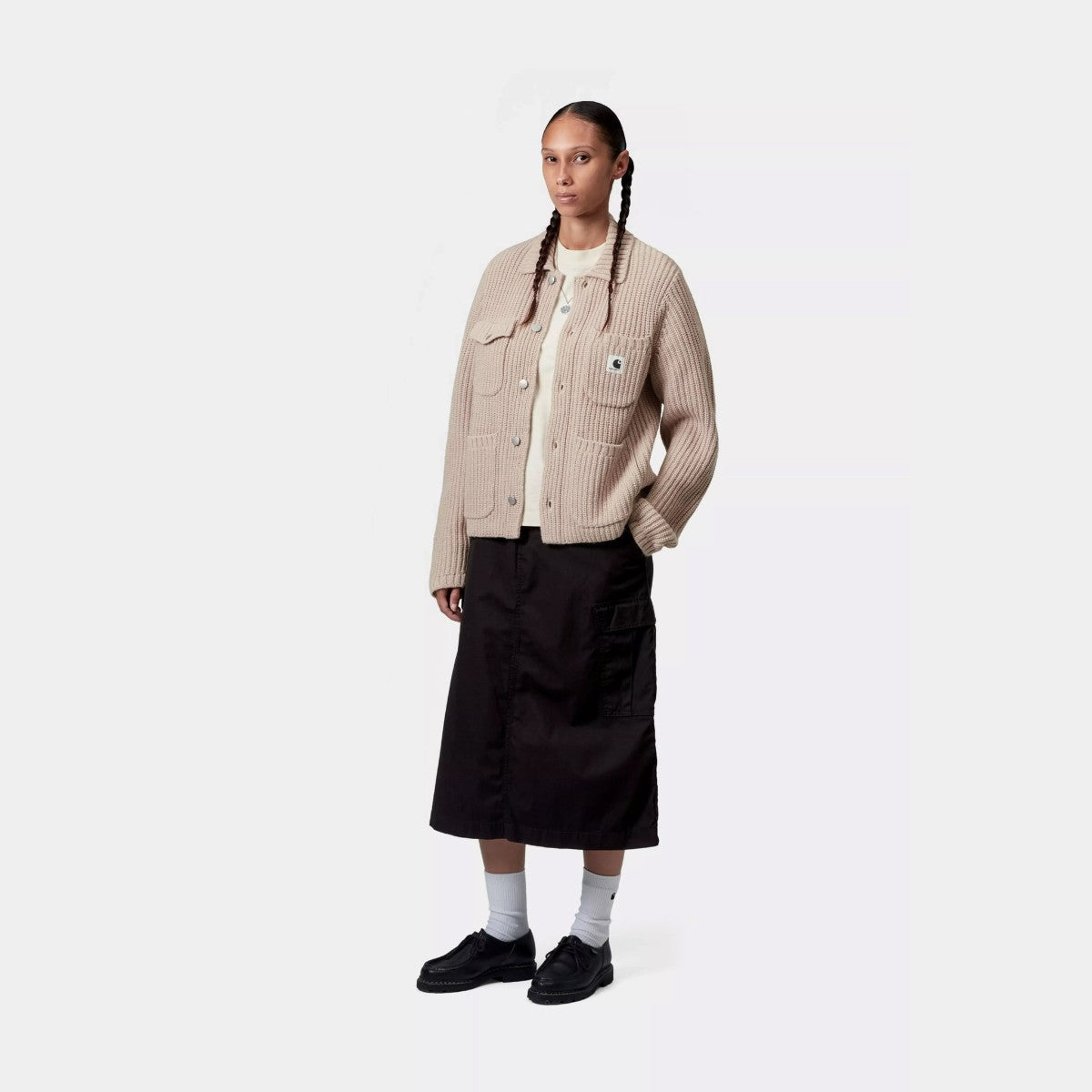 Carhartt WIP W' MICHIGAN SWEATER カーハートワークインプログレス ウィメンズ ミシガン セーター I035379【レディース ニットセーター ワークスタイル ポケット付き クラシック 保温性 25FW】