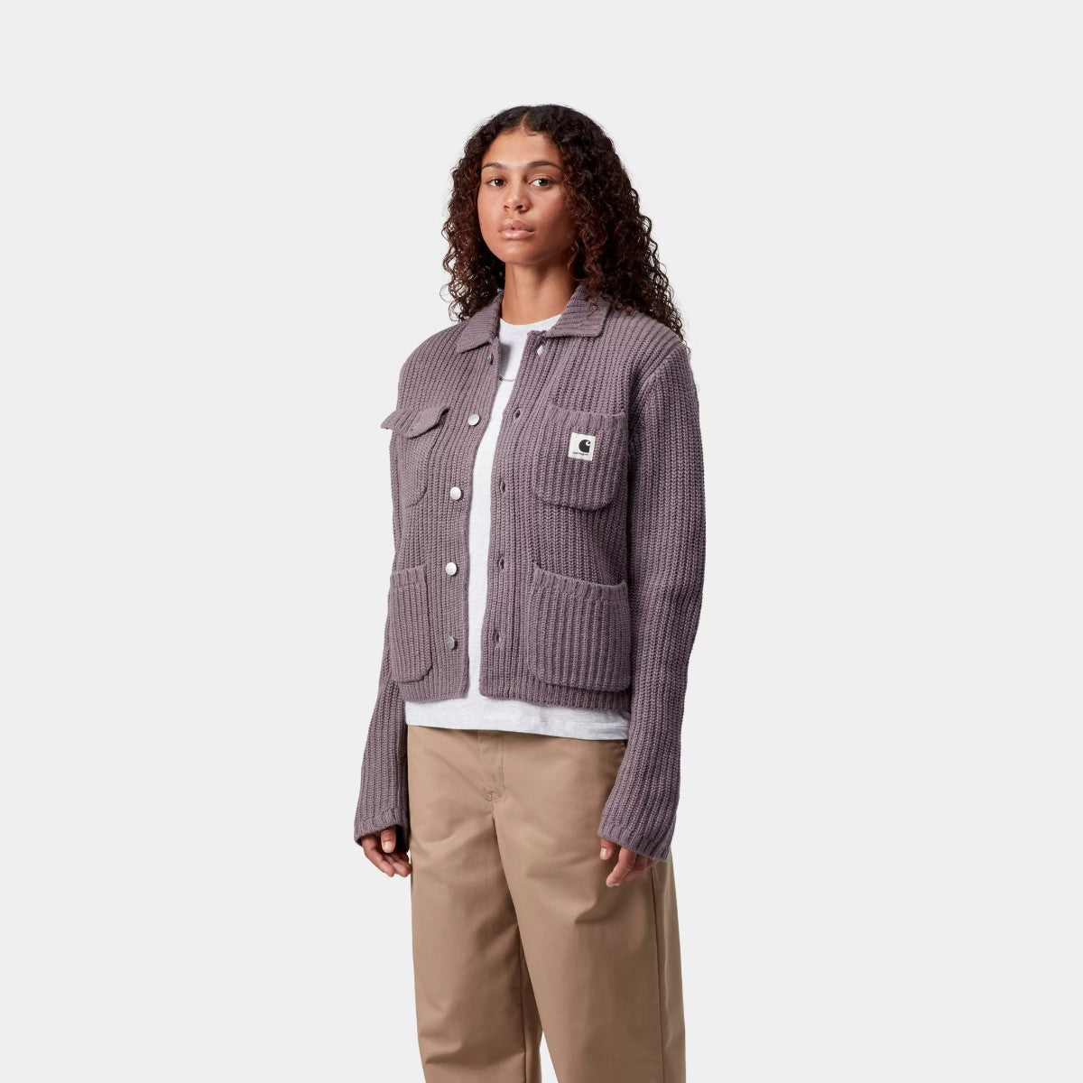 Carhartt WIP W' MICHIGAN SWEATER カーハートワークインプログレス ウィメンズ ミシガン セーター I035379【レディース ニットセーター ワークスタイル ポケット付き クラシック 保温性 25FW】