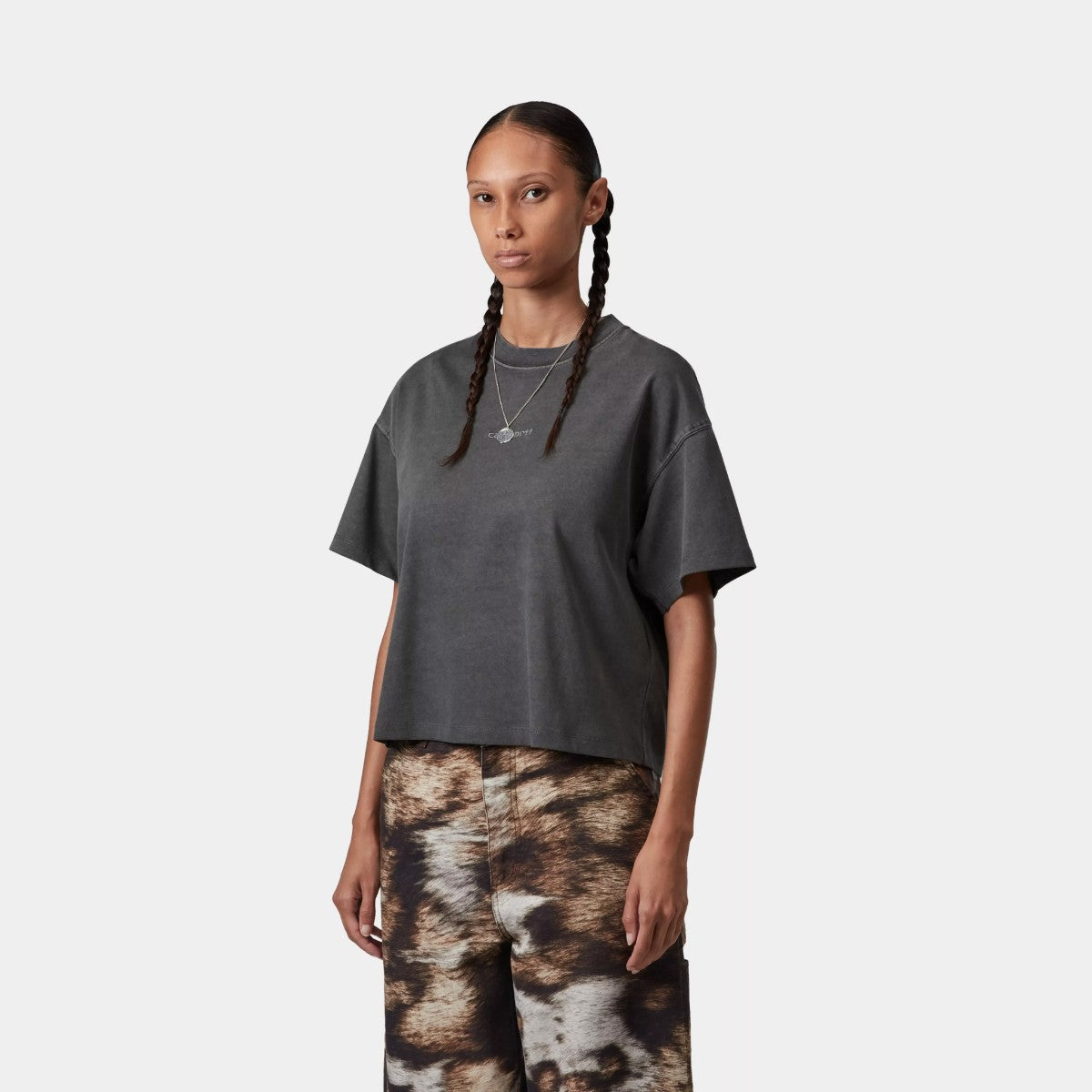 Carhartt WIP W' S/S BENTON T-SHIRT カーハートワークインプログレス ウィメンズ ショートスリーブ ベントン Tシャツ I035528【メンズ Tシャツ 半袖 オーガニックコットン カットソー 25FW】