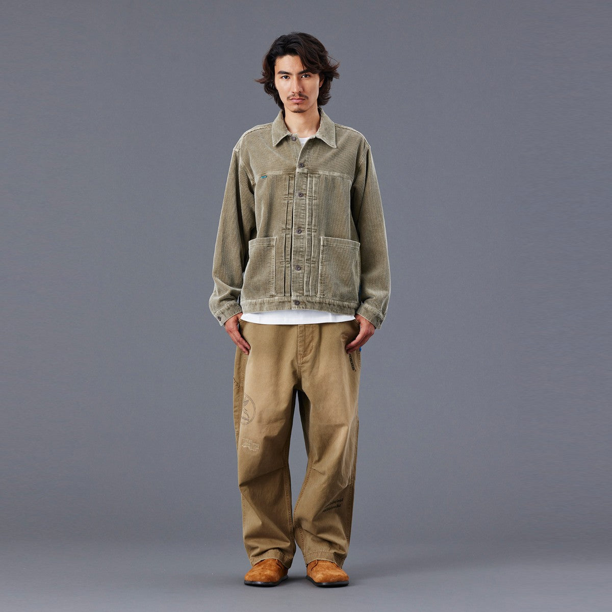 Liberaiders GARMENT DYED CORDUROY JACKET リベレイダース ガーメントダイ コーデュロイ ジャケット 77004【メンズ アウター コーデュロイジャケット トラッカー 製品染め 25FW】