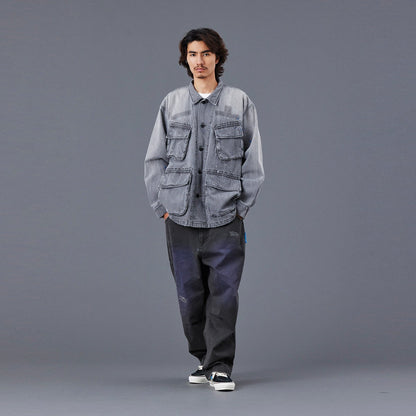 Liberaiders DENIM COMBAT JACKET リベレイダース デニム コンバット ジャケット 77010【メンズ アウター デニムジャケット ミリタリー ヴィンテージテイスト ジャングルファティーグ 25FW】