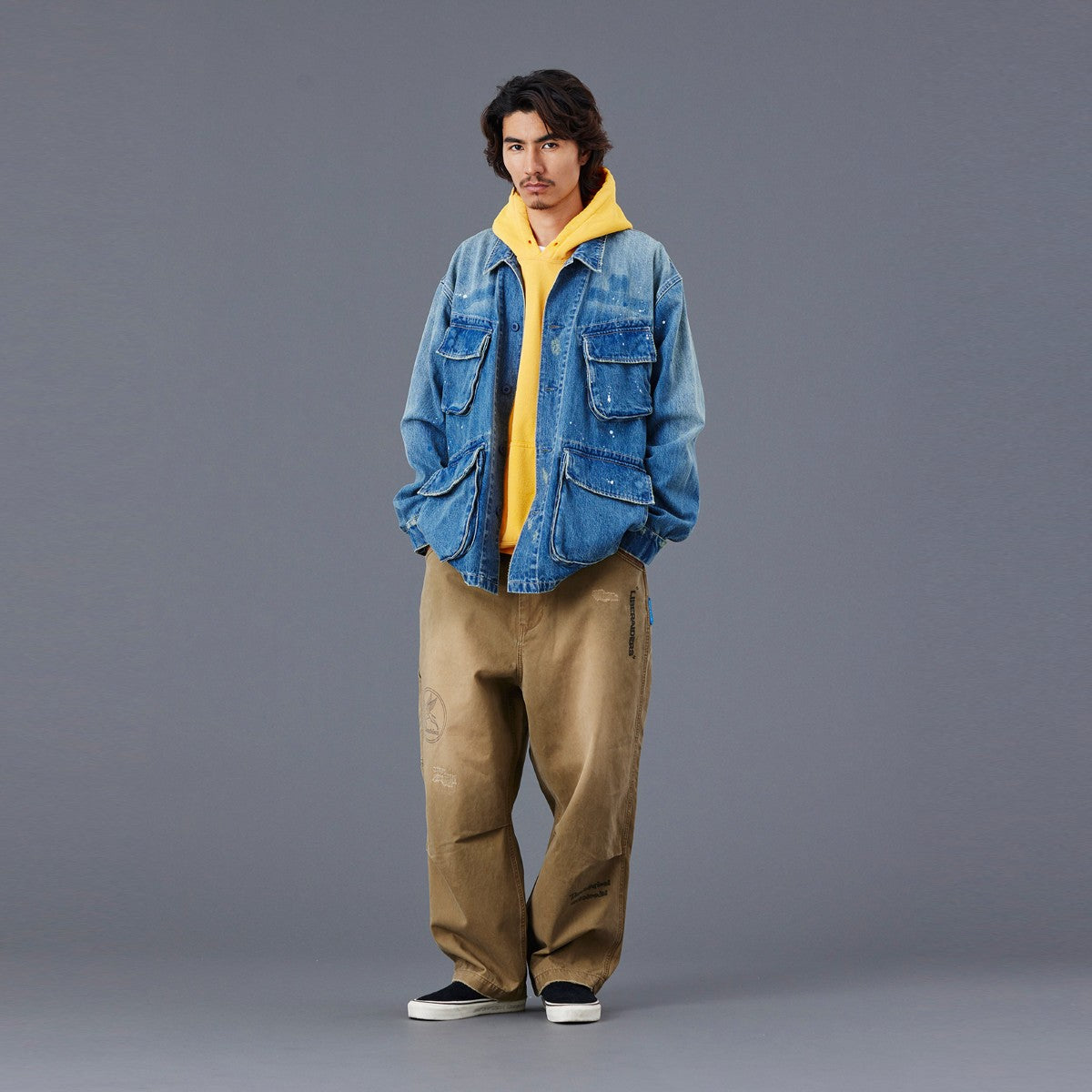 Liberaiders DENIM COMBAT JACKET リベレイダース デニム コンバット ジャケット 77010【メンズ アウター デニムジャケット ミリタリー ヴィンテージテイスト ジャングルファティーグ 25FW】