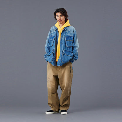 Liberaiders DENIM COMBAT JACKET リベレイダース デニム コンバット ジャケット 77010【メンズ アウター デニムジャケット ミリタリー ヴィンテージテイスト ジャングルファティーグ 25FW】