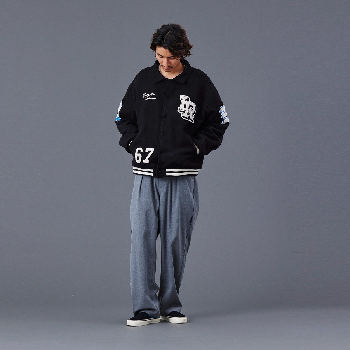 Liberaiders LR VARSITY JACKET リベレイダース LR バーシティ ジャケット 77014【メンズ ジャケット ワッペン 刺繍 防寒性 中綿キルティング 25FW】