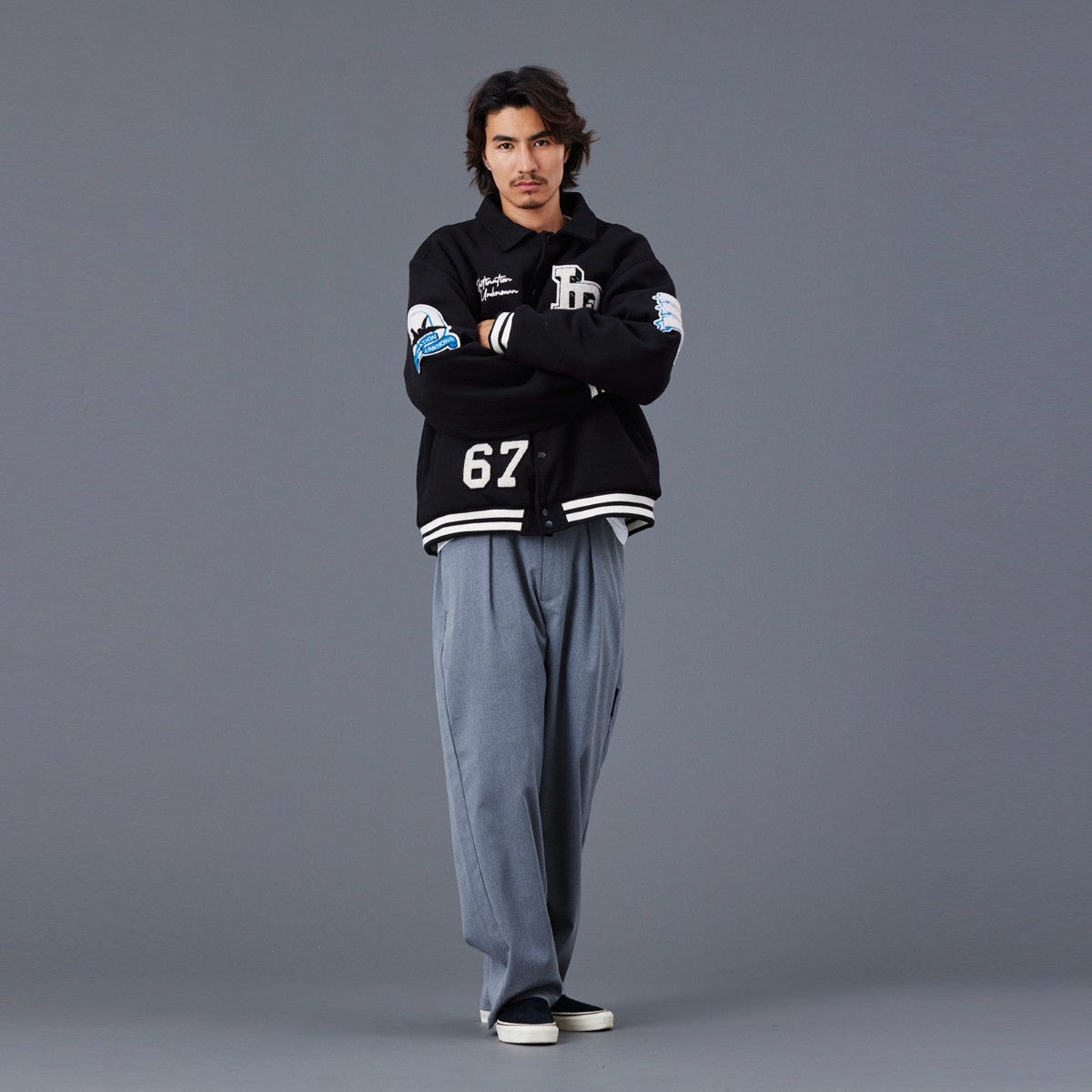 Liberaiders LR VARSITY JACKET リベレイダース LR バーシティ ジャケット 77014【メンズ ジャケット ワッペン 刺繍 防寒性 中綿キルティング 25FW】