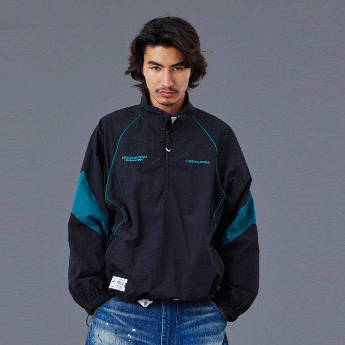 Liberaiders NYLON HALF ZIP リベレイダース ナイロン ハーフジップ 77016【メンズ アウター ナイロンジャケット ハーフジップ ウインドブレーカー スポーツ ミリタリー 25FW】