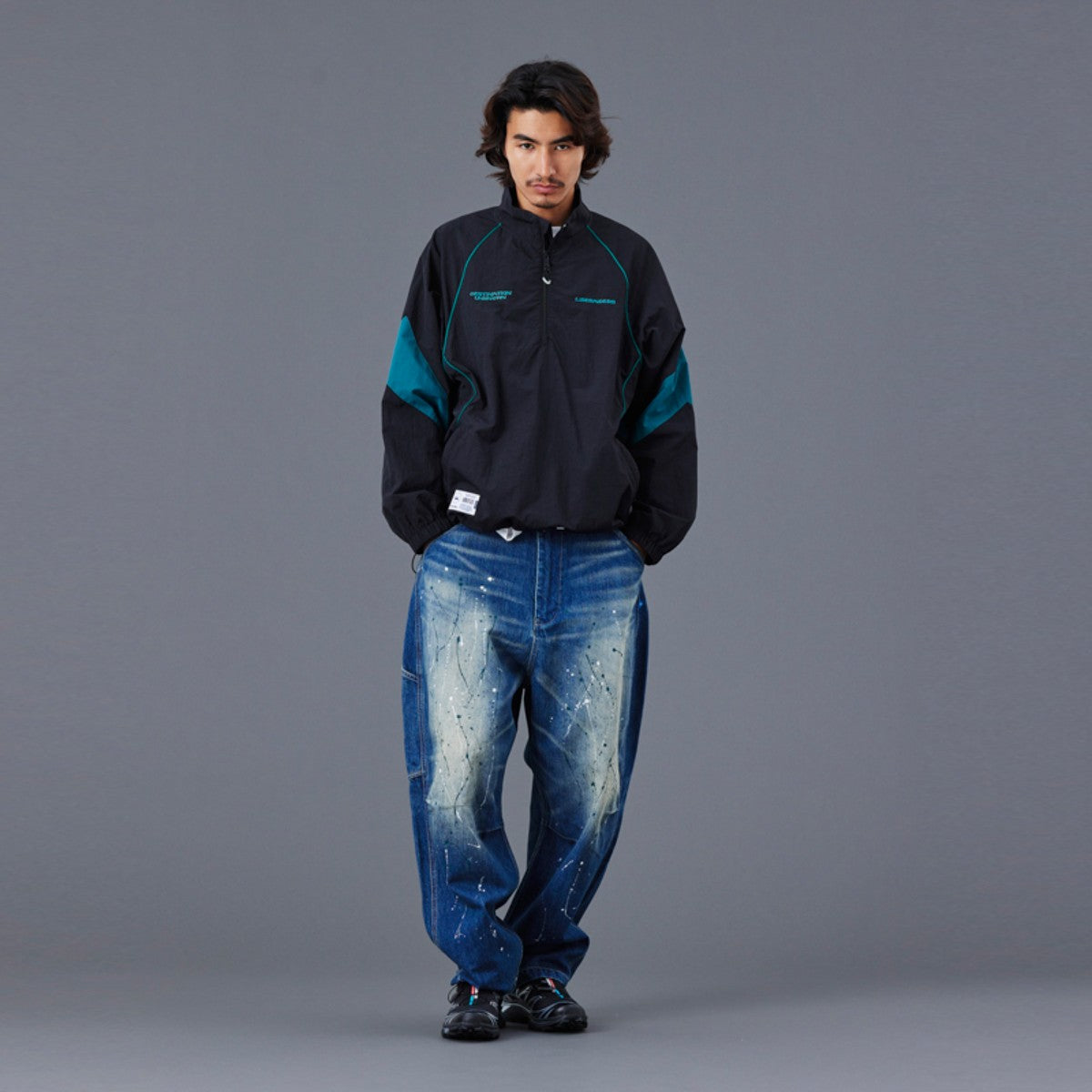 Liberaiders NYLON HALF ZIP リベレイダース ナイロン ハーフジップ 77016【メンズ アウター ナイロンジャケット ハーフジップ ウインドブレーカー スポーツ ミリタリー 25FW】