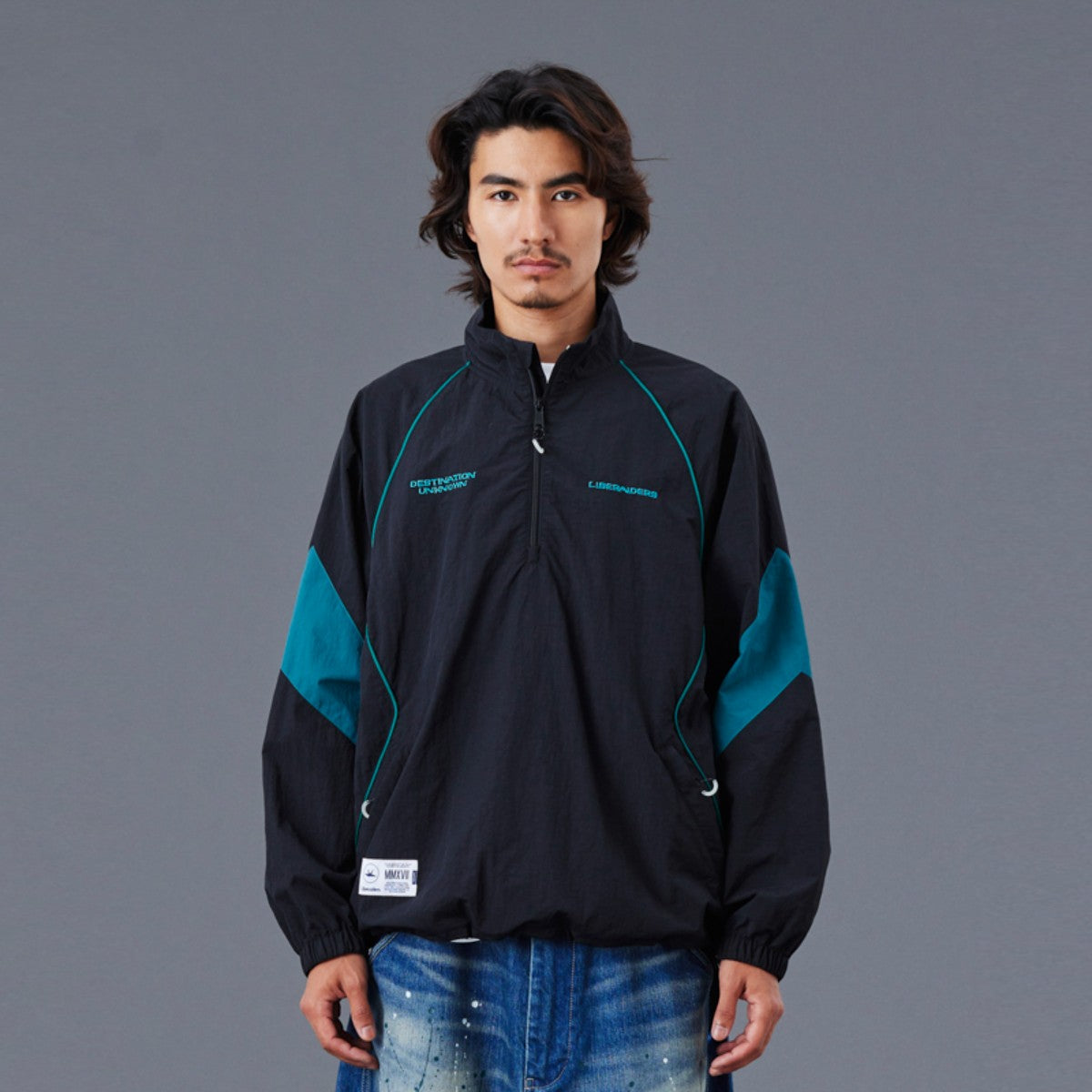 Liberaiders NYLON HALF ZIP リベレイダース ナイロン ハーフジップ 77016【メンズ アウター ナイロンジャケット ハーフジップ ウインドブレーカー スポーツ ミリタリー 25FW】
