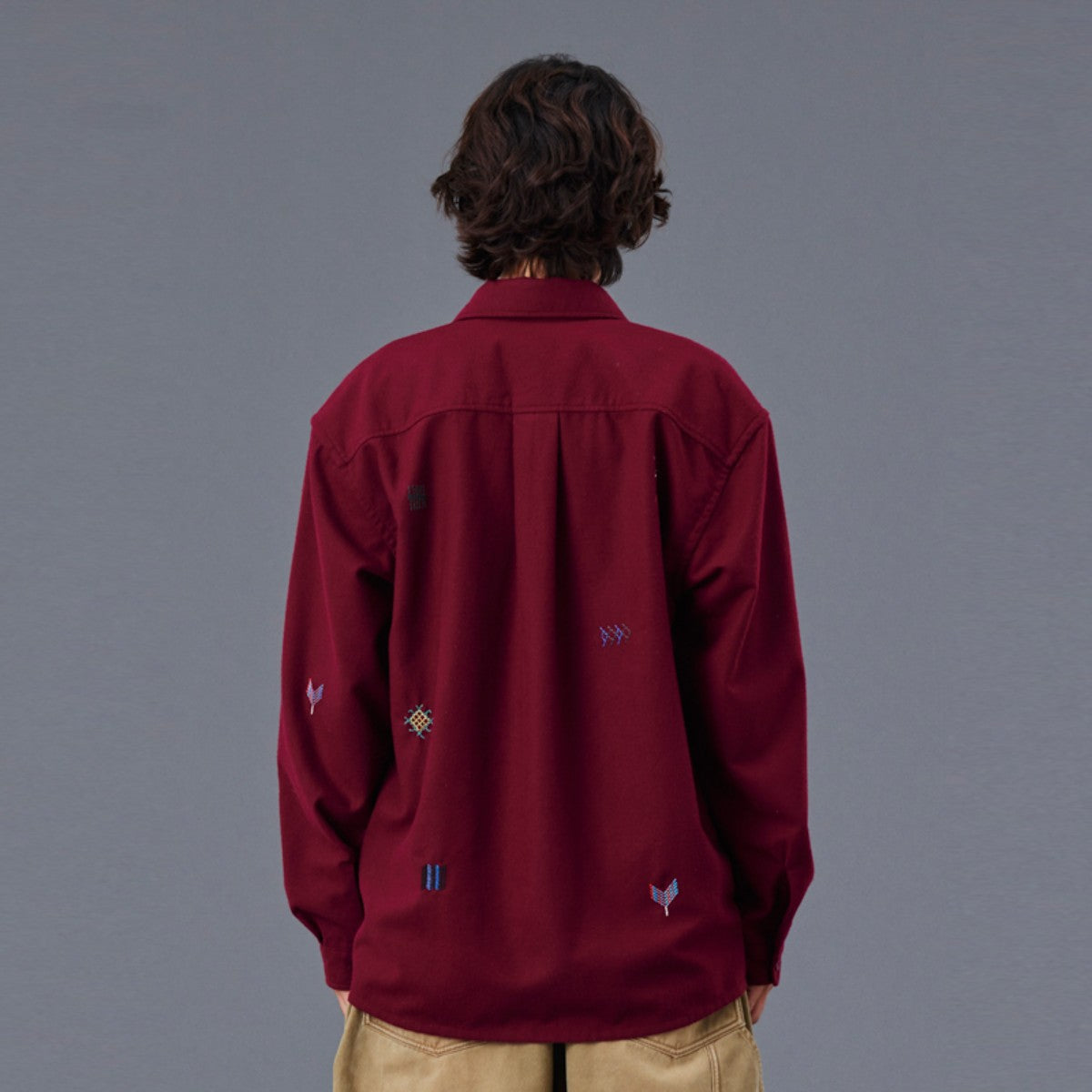 Liberaiders TIFINAGH EMBROIDERY FLANNEL SHIRT リベレイダース ティフィナグ エンブロイダリー フランネル シャツ 77101【メンズ フランネルシャツ 刺繍シャツ ティフィナグ 民族調 ユーズド加工 25FW】