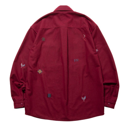 Liberaiders TIFINAGH EMBROIDERY FLANNEL SHIRT リベレイダース ティフィナグ エンブロイダリー フランネル シャツ 77101【メンズ フランネルシャツ 刺繍シャツ ティフィナグ 民族調 ユーズド加工 25FW】