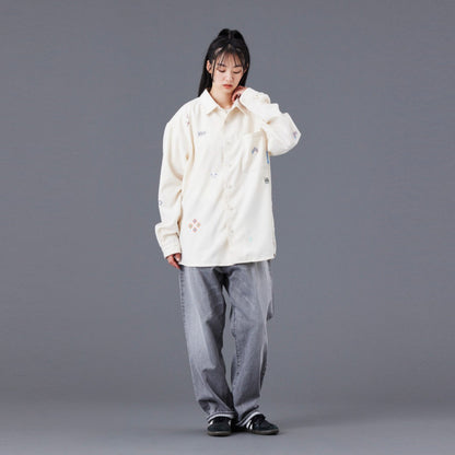 Liberaiders TIFINAGH EMBROIDERY FLANNEL SHIRT リベレイダース ティフィナグ エンブロイダリー フランネル シャツ 77101【メンズ フランネルシャツ 刺繍シャツ ティフィナグ 民族調 ユーズド加工 25FW】