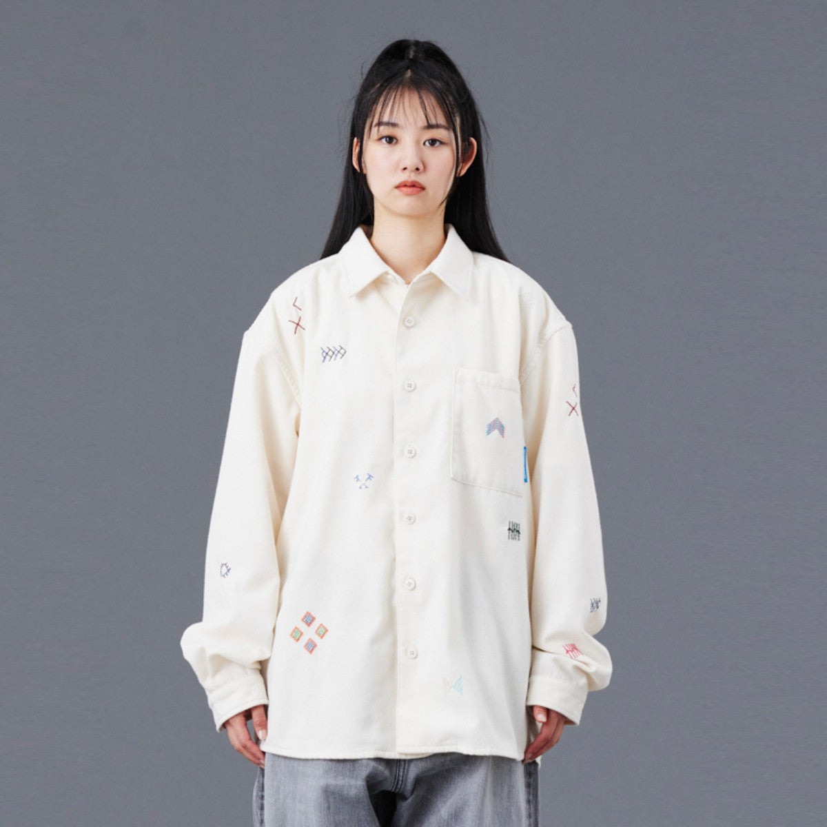 Liberaiders TIFINAGH EMBROIDERY FLANNEL SHIRT リベレイダース ティフィナグ エンブロイダリー フランネル シャツ 77101【メンズ フランネルシャツ 刺繍シャツ ティフィナグ 民族調 ユーズド加工 25FW】