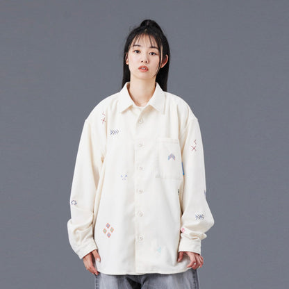 Liberaiders TIFINAGH EMBROIDERY FLANNEL SHIRT リベレイダース ティフィナグ エンブロイダリー フランネル シャツ 77101【メンズ フランネルシャツ 刺繍シャツ ティフィナグ 民族調 ユーズド加工 25FW】