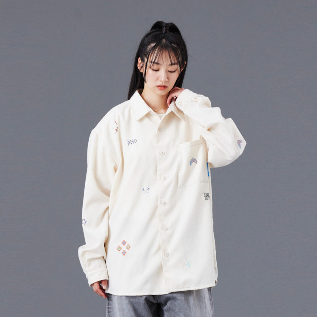 Liberaiders TIFINAGH EMBROIDERY FLANNEL SHIRT リベレイダース ティフィナグ エンブロイダリー フランネル シャツ 77101【メンズ フランネルシャツ 刺繍シャツ ティフィナグ 民族調 ユーズド加工 25FW】