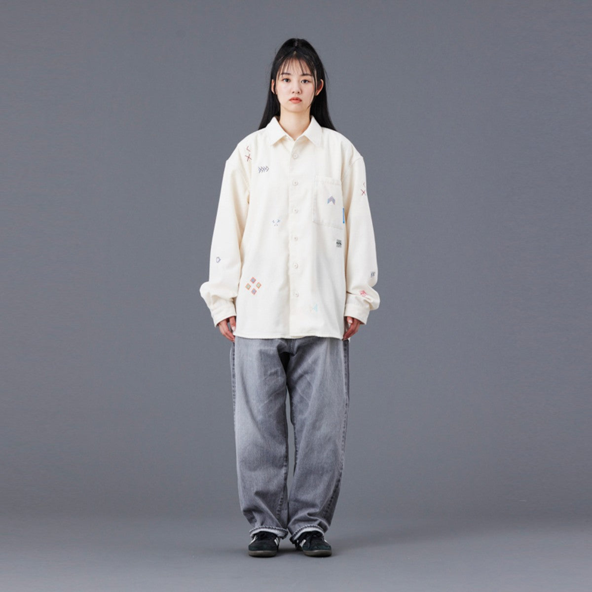 Liberaiders TIFINAGH EMBROIDERY FLANNEL SHIRT リベレイダース ティフィナグ エンブロイダリー フランネル シャツ 77101【メンズ フランネルシャツ 刺繍シャツ ティフィナグ 民族調 ユーズド加工 25FW】