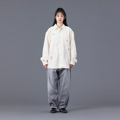 Liberaiders TIFINAGH EMBROIDERY FLANNEL SHIRT リベレイダース ティフィナグ エンブロイダリー フランネル シャツ 77101【メンズ フランネルシャツ 刺繍シャツ ティフィナグ 民族調 ユーズド加工 25FW】