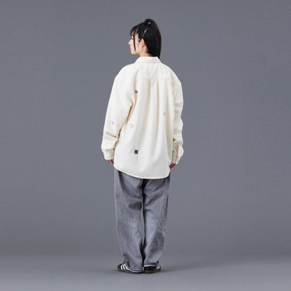 Liberaiders TIFINAGH EMBROIDERY FLANNEL SHIRT リベレイダース ティフィナグ エンブロイダリー フランネル シャツ 77101【メンズ フランネルシャツ 刺繍シャツ ティフィナグ 民族調 ユーズド加工 25FW】