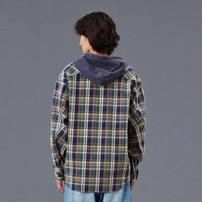Liberaiders HOODED PLAID SHIRT リベレイダース フーデッド プレイド シャツ 77103【メンズ シャツ 長袖 フーディ レイヤード ヴィンテージ カジュアル 25FW】
