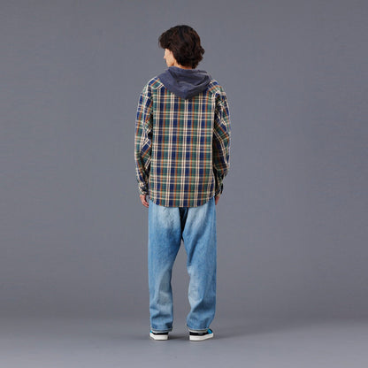 Liberaiders HOODED PLAID SHIRT リベレイダース フーデッド プレイド シャツ 77103【メンズ シャツ 長袖 フーディ レイヤード ヴィンテージ カジュアル 25FW】