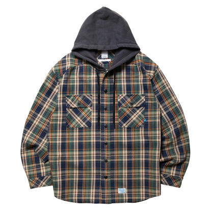 Liberaiders HOODED PLAID SHIRT リベレイダース フーデッド プレイド シャツ 77103【メンズ シャツ 長袖 フーディ レイヤード ヴィンテージ カジュアル 25FW】